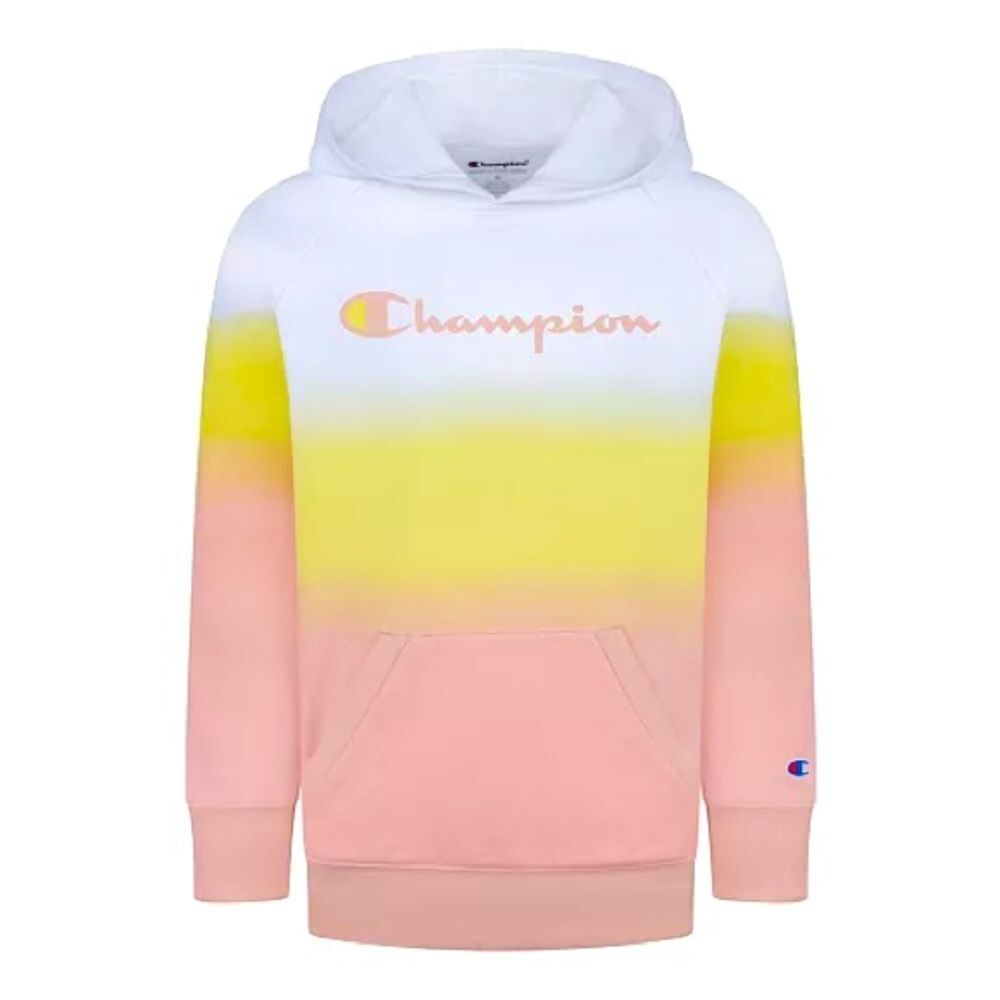 Big Girls Printed Dip Dye Fleece Hoodie Sweatshirt medium